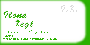 ilona kegl business card